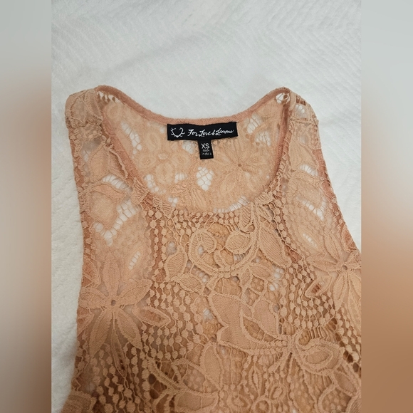 For Love & Lemon Summer Lilly Fairycore Mini Dress Pale Blush Size XS NWT - Picture 14 of 15